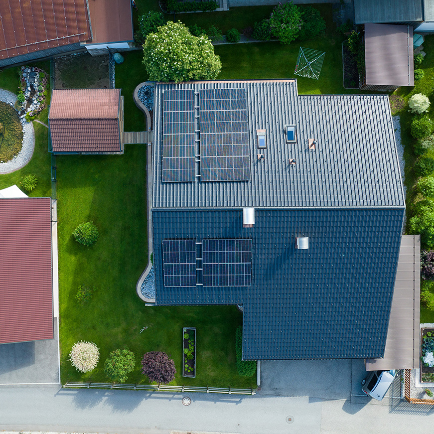 Photovoltaikanlage auf einem Hausdach