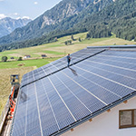 Photovoltaikanlage auf einem Hausdach