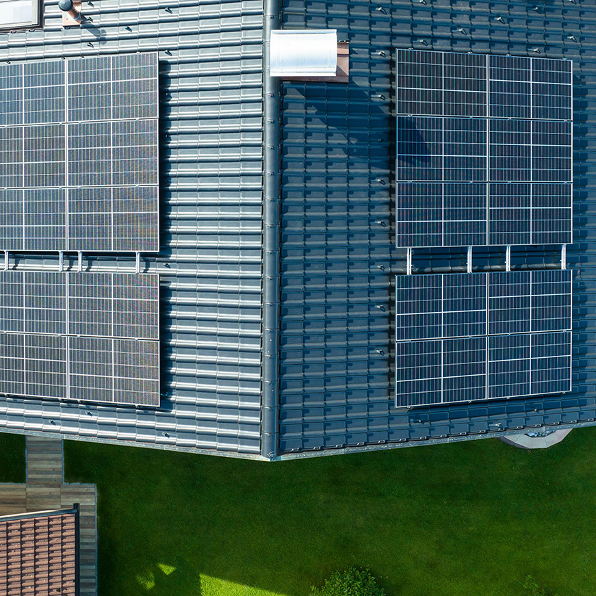 Photovoltaikanlage auf einem Hausdach